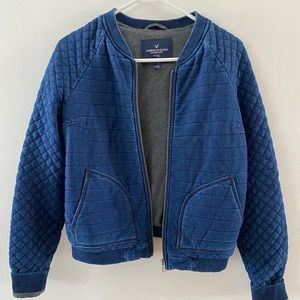 American Eagle quilted denim jean jacket